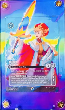 Arthur King Victorious 221/204 Enchanted Chapter 5 Lorcana Extended Art Case - Image 1