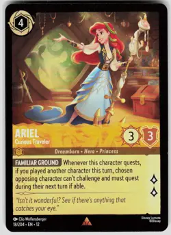 Ariel Curious Traveler 18/204 Wilds Unknown Disney Lorcana - Image 1