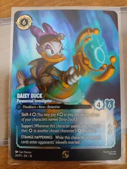 Disney Lorcana Daisy Duck Paranormal Investigator Store Champ Foil Promo 24/P3 - Image 2