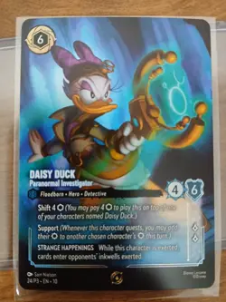 Disney Lorcana Daisy Duck Paranormal Investigator Store Champ Foil Promo 24/P3 - Image 4