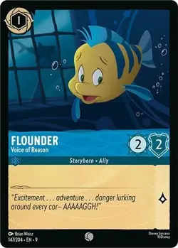 Disney Lorcana TCG - Fabled - Flounder - Voice of Reason - 147/204 - Image 1