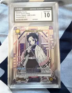 Union Arena Demon Slayer Shinobu Kocho KMY-2-005 Uncommon Alt Art CGC 10 Gem - Image 1