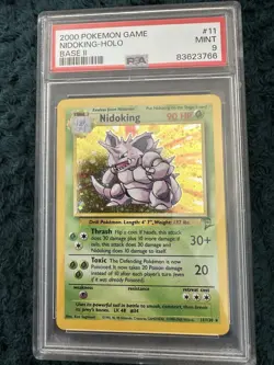 PSA 9 Nidoking Holo Rare Base Set 2 11/130 English 2000 WotC Pokemon TCG - Image 1