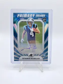 2025 Panini Donruss Optic Primary Colors Auto Tetairoa McMillan Holo Rookie /199 - Image 1