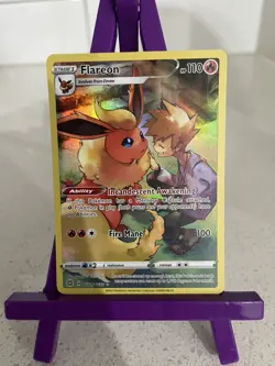 Pokemon TCG Flareon Sword & Shield: Brilliant Stars Tg01/Tg30 Holo Secret Rare - Image 1
