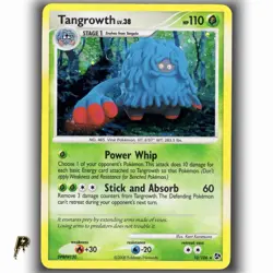 Pokemon Diamond & Pearl Great Encounters Tangrowth 10/106 Holo Rare Card VLP - Image 1