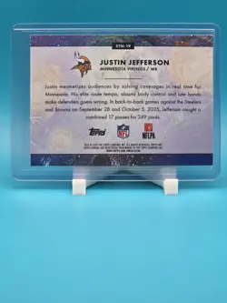 2025 Topps Chrome Cosmic - Justin Jefferson #STN-19 Stars in the Night SP - Image 2