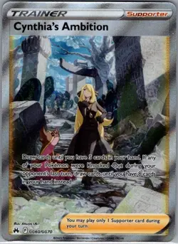 Cynthia's Ambition GG60/GG70 Crown Zenith: Galarian Gallery - Pokemon Card - NM - Image 1