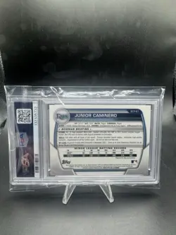 Junior Caminero 2023 Bowman Chrome Mega Box Mojo Refractor Card #BCP-61 PSA 10 - Image 2