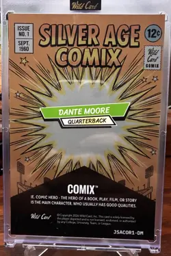 Dante Moore Silver-age Comix 1/1 2026 Wild Card Mammoth just the hits - Image 2
