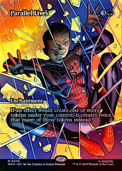 🔥 Parallel Lives (Borderless FOIL!) 0036 - Marvel's Spider-Man MTG NM/M!! - Image 1