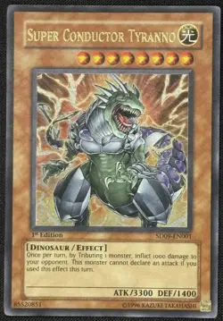 Yugioh Super Conductor Tyranno 1st Edition Ultra Rare SD09-EN001 NM - Image 1
