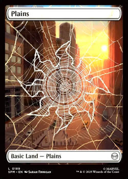 MTG Plains 189 Foil Full Art Land Marvel Spider-Man - Image 1
