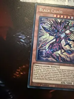 Black Chaos CORI-EN001 Secret Rare YuGiOh Card NM - Pack Fresh See Description! - Image 4