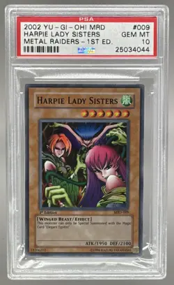 2002 Yu-Gi-Oh! 1st Edition MRD-009 Harpie Lady Sisters PSA 10 25034044 - Image 1