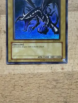 Red-Eyes B. Dragon LOB-070 Original Ultra Rare Unlimited Yugioh Card Black LP - Image 2