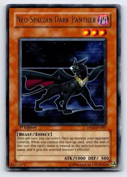 Neo-Spacian Dark Panther DP03-EN007 Duelist Pack 3: Jaden Yuki 2 Yu-Gi-Oh LP - Image 1
