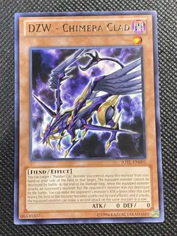 YuGiOh! DZW - Chimera Clad JOTL-EN001 Rare Unlimited Edition Near Mint - Image 1