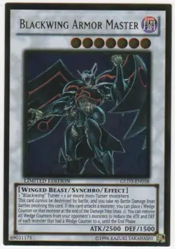 Yugioh! LP Blackwing Armor Master - GLD3-EN038 - Gold Rare - Limited Edition Lig - Image 1