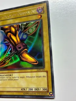 Yugioh Left Leg Of The Forbidden One LOB-121 Ultra Rare MISPRINT Foil Shift LP - Image 3