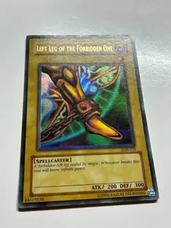 Yugioh Left Leg Of The Forbidden One LOB-121 Ultra Rare MISPRINT Foil Shift LP - Image 4