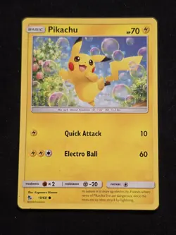 Pikachu - 19/68 - Non-Holo - Hidden Fates - NM - Pokemon Card - Image 1