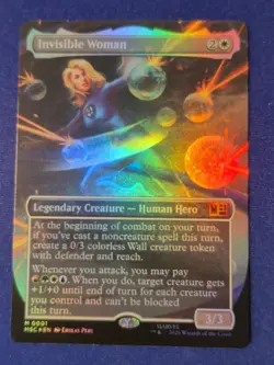 x1 Invisible Woman - Foil - Borderless M MTG Commander: Marvel Super Heroes M/NM - Image 1