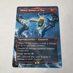 Mjolnir, Hammer of Thor (Borderless) Mythic 0339 Marvel Super Heroes NM - Image 1