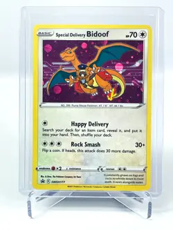 Special Delivery Bidoof SWSH177 Black Star Promo Pokemon Card! RARE LP / NM - Image 1