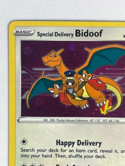 Special Delivery Bidoof SWSH177 Black Star Promo Pokemon Card! RARE LP / NM - Image 3