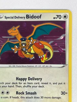 Special Delivery Bidoof SWSH177 Black Star Promo Pokemon Card! RARE LP / NM - Image 4
