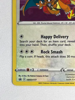 Special Delivery Bidoof SWSH177 Black Star Promo Pokemon Card! RARE LP / NM - Image 5