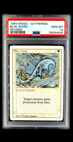 1994 MtG Magic the Gathering Revised Blue Ward Vintage PSA 10 Gem Mint POP 14 - Image 1