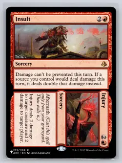 Insult // Injury 213 Rare Amonkhet Magic: The Gathering Near Mint - Image 1