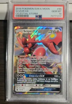 Pokemon Scizor GX Celestial Storm #90 PSA 10 Gem Mint - Image 1