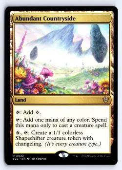 Abundant Countryside 22 Rare Commander: Lorwyn Eclipsed Magic: The Gathering NM - Image 1