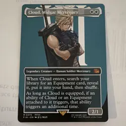 Magic: The Gathering Cloud, Midgar Mercenary FFVII Non Foil Ext Art EN 0375 - Image 1