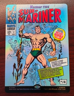 🌈 FOIL - Namor the Sub Mariner Borderless Foil 391 Marvel Super Heroes MTG - NM - Image 1