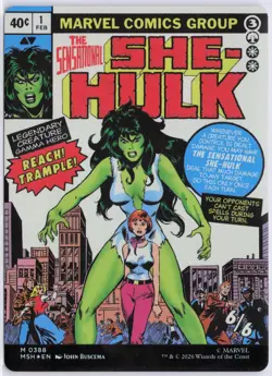 Jennifer Walters/She-Hulk (Borderless) 388 Marvel Super Heroes MTG Foil NM - Image 1