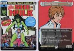 Jennifer Walters/She-Hulk (Borderless) 388 Marvel Super Heroes MTG Foil NM - Image 3