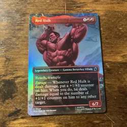 Red Hulk (Borderless) 329 Marvel Super Heroes MTG Foil NM - Image 1