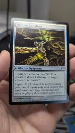 1x Viridian Longbow FOIL NM - Mirrodin Magic EDH x1 - Image 1
