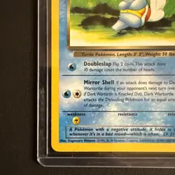 Team Rocket Dark Wartortle #46/82 Pokemon 2000 - Image 5