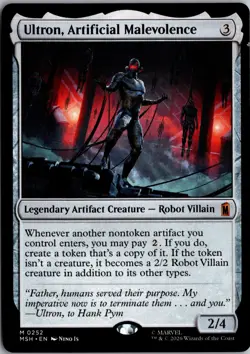 Ultron, Artificial Malevolence 252 Marvel Super Heroes Magic: The Gathering NM - Image 1