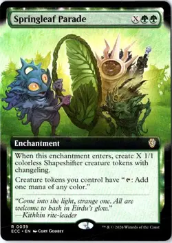 Springleaf Parade(Extended Art)39Commander:Lorwyn Eclipsed Magic:TheGathering NM - Image 1