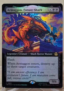 Armaggon, Future Shark (Extended Art) R TMNT MTG FOIL 264 NM - Image 1