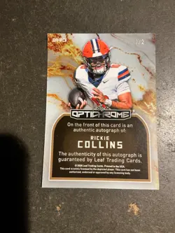 2026 Leaf Optichrome FB Rickie Collins Auto #1/2 Kennesaw State Owls - Image 3