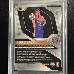 2024 Panini Prizm WNBA - Cameron Brink #143 Blue Velocity Prizm (RC) - PSA 10 - Image 3
