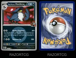 TEAM ROCKETS HONCHKROW (ENERGY SYMBOL PATTERN)127/217 ASCENDED HEROES POKEMON NM - Image 3