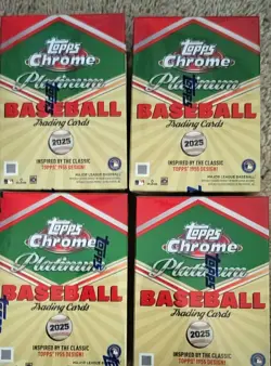 4x 2025 Topps Chrome Platinum Baseball Blaster Box Factory Sealed MLB Value Box - Image 1